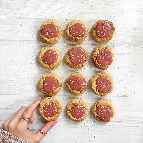 Raspberry Creme Thumbprint Cookies. Vegan + Gluten Free - Nourish Your Glow