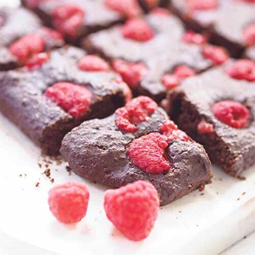Raspberry Vegan Brownies - Nourish Your Glow