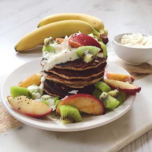 Three Ingredient Pancakes- Vegan + Gluten Free - Nourish Your Glow