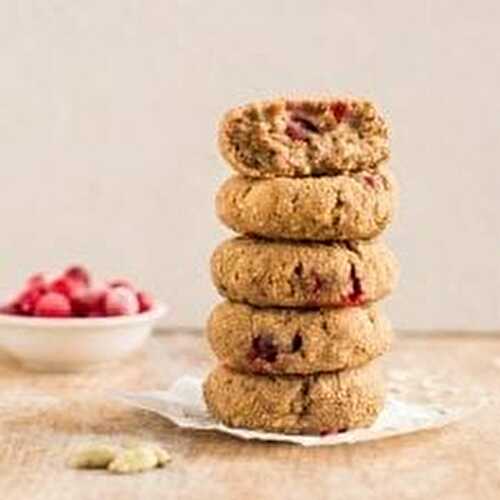 Cardamom Cookies with Cranberries [Vegan, Oil-Free]