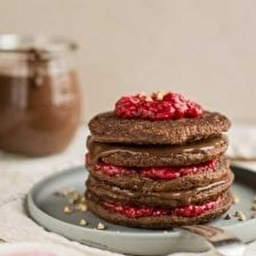 Chocolaty Vegan Sourdough Pancakes [Gluten-Free]