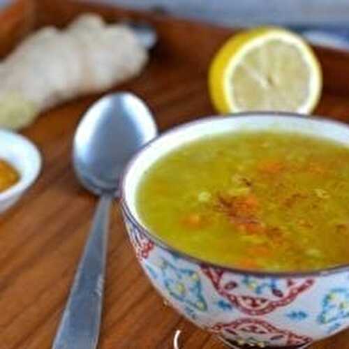 Ginger-Lentil Soup for Cold Season