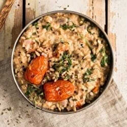 Mediterranean Savory Oatmeal with Millet
