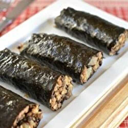 Nori Sausages with Barley-Lentil Filling