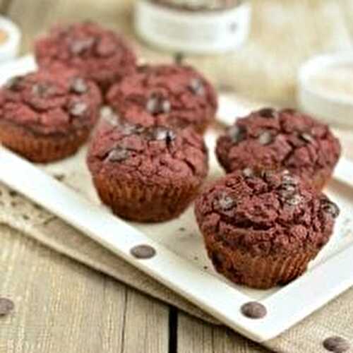 Oil-Free and Vegan Beet-Carrot Chocolate Muffins