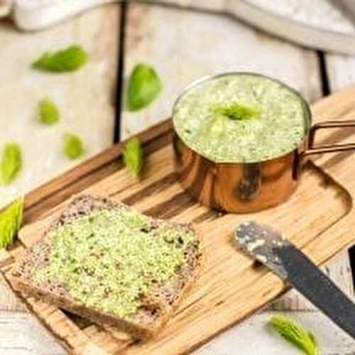 Oil-Free Pesto with Spruce Tips and Basil