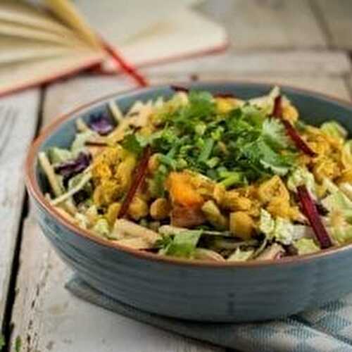 Quick & Easy Salad with Chickpea Dahl