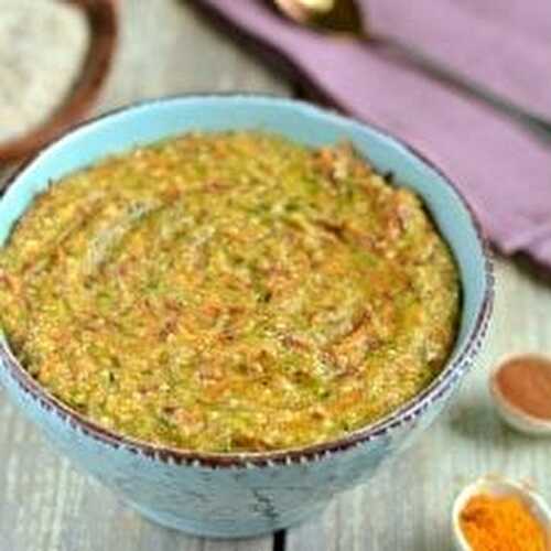 Spiced Oat Bran Porridge with Carrot and Zucchini