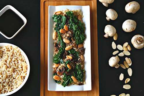 Brown Rice with Sauteed Mushrooms and Kale - :: Nutrizonia ::