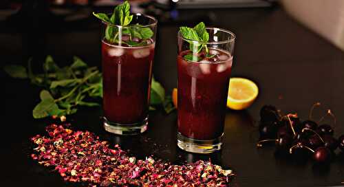 Iced Cherry Hibiscus Tea with Mint - :: Nutrizonia ::