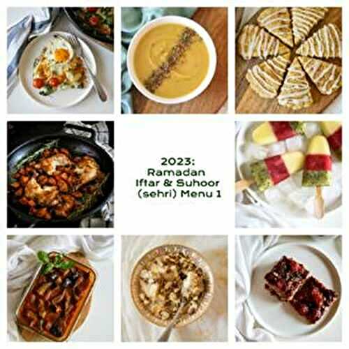 2023: Ramadan Iftar & Suhoor (sehri) Menu 1