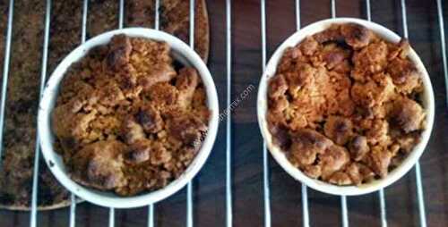 Apple crumble with the thermomix, made in 3 minutes.