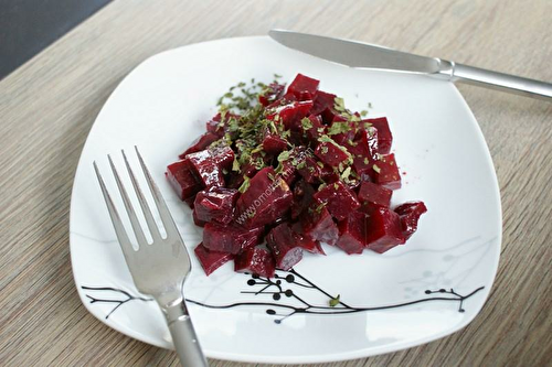 Beet and vinaigrette with the thermomix, made in 10 minutes.