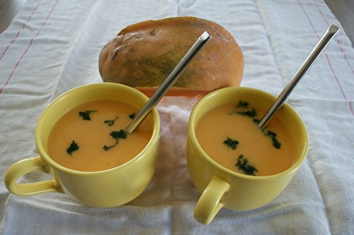 Pumpkin Soup with the thermomix, made in 7 minutes.