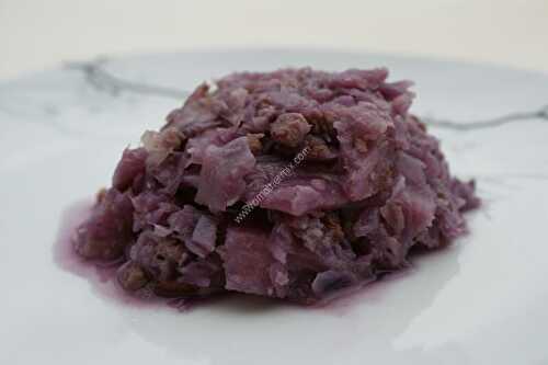 Red cabbage with bacon with the thermomix, made in 10 minutes.
