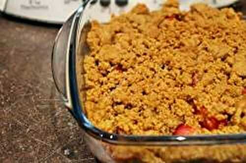 Recipe of the day : Strawberry crumble