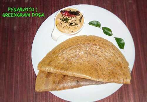Pesarattu Recipe | Greengram Dosa Recipe
