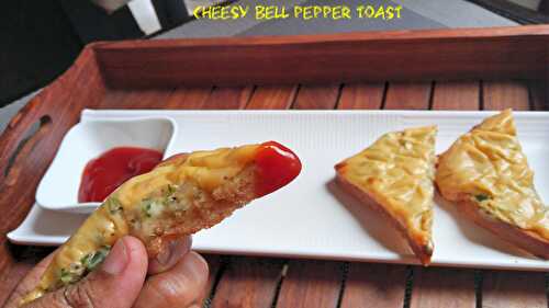 Cheesy Bell Pepper Open Toast