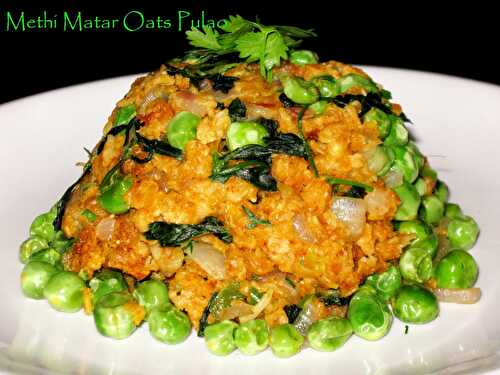 Methi Matar Oats Pulao