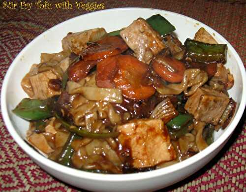 Stir Fry Tofu With Veggies and Noodle