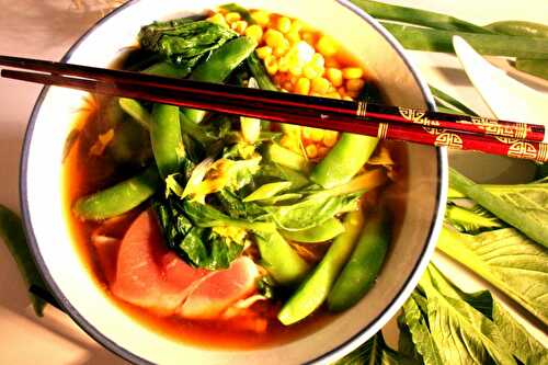 Chinesische Nudelsuppe, schnell gemacht – Chinese Noodle Soup, quickly cooked – Pane Bistecca