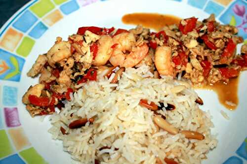 Fisch Ragout mit Pinienkern-Reis – Fish Ragout with Pine-nut Rice – Pane Bistecca