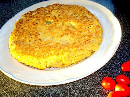 Gebratener Spaghetti Kuchen – Fried Spaghetti Cake – Pane Bistecca