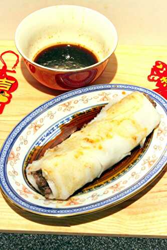 Homemade Cheung Fun – Meat Filled Steamed Rice Noodle Rolls – Pane Bistecca