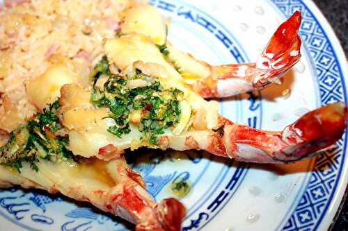Knoblauchbutter Garnelen aus dem Ofen – Garlic Butter Prawns from the Oven – Pane Bistecca