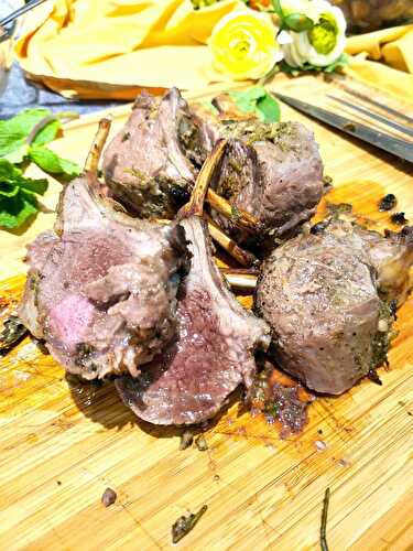 Lammkarree mit Kräuter Marinade – Lamb Rack with Herb Marinade – Pane Bistecca