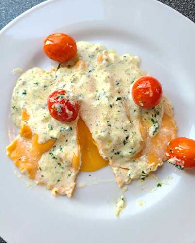 Raviolo al Uovo – Eigelb im Riesen-Raviolo – Egg-Yolk XL-Raviolo – Pane Bistecca