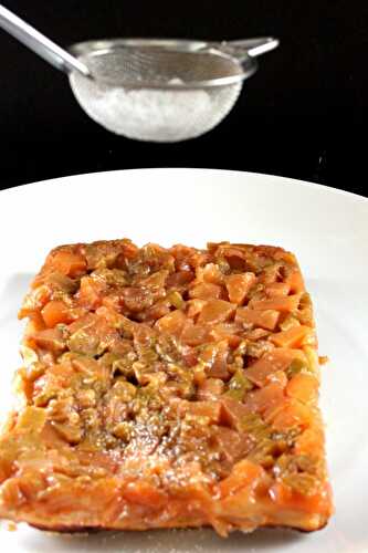Rhabarber Tarte Tatin – Rhubarb Upside-down Cake – Pane Bistecca
