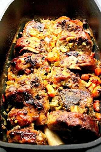 Schweinshaxen in Bier mit Serviettenknoedeln – Pork Shanks in Beer with Knoedel – Pane Bistecca