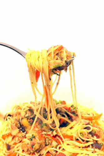 Spaghetti mit Pepperoni – Spaghetti with Capsicum – Pane Bistecca