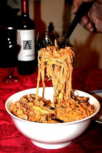 Spaghetti mit Raclette-Resten- und ein paar Worte – Spaghetti with Raclette Leftovers – and a few words – Pane Bistecca