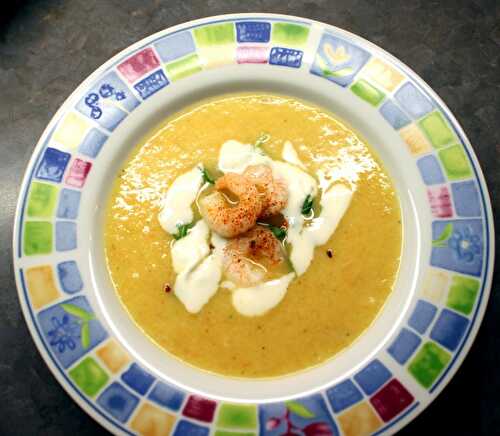 Whiskey Suppe mit Crevetten– Whiskey Soup with Shrimps