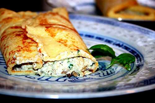Chinesische Quark Crêpe mit Pilzen – Chinese Curd Crêpe with Mushrooms