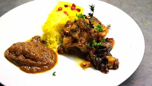 Arabisch gewürztes Hühnchen mit Datteln, Sultaninen und getrockneten Zwetschgen – Arabian seasoned Chicken with Dates, Sultanas and dried Plums