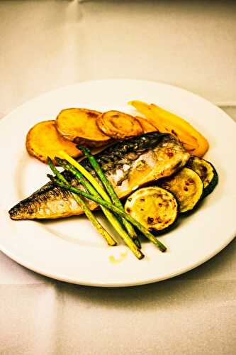 Makrelen mit Kartoffeln und Gemüse –  Mackerel with Potatoes and Vegetables