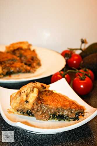 Hackfleisch und Spinat Wähe – Ground Beef and Spinach Pie