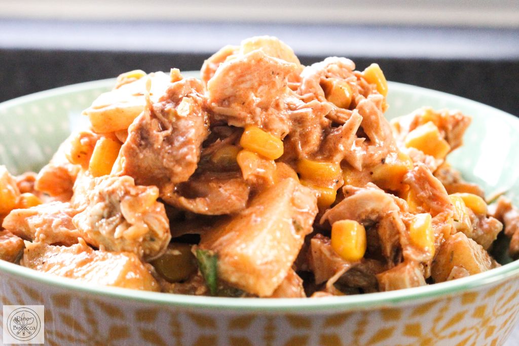 Hühnerfleisch Salat mit Apfel und Mais – Chicken Salad with Apple and Corn
