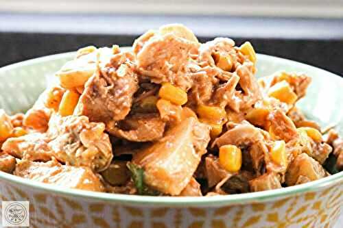 Hühnerfleisch Salat mit Apfel und Mais – Chicken Salad with Apple and Corn