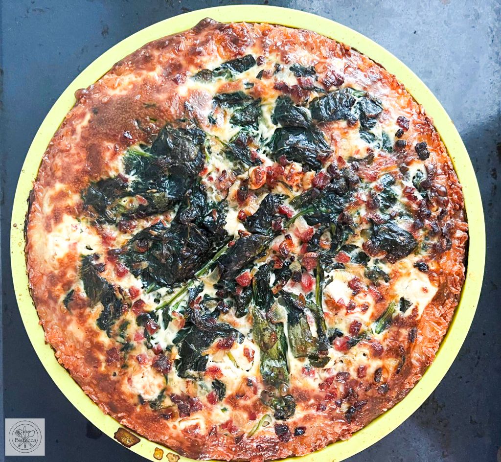 Reiskuchen mit Spinat und Feta – Rice Cake with Spinach and Feta
