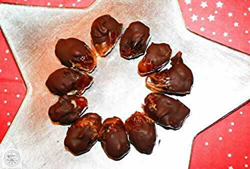 Schokolade Datteln mit Marzipan – Chocolate Dates with Marzipan