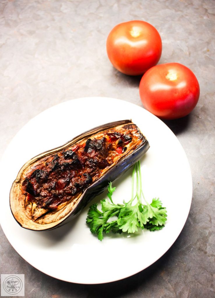 Imam Bayildi – Türkische gefüllte Auberginen – Turkish stuffed Eggplants