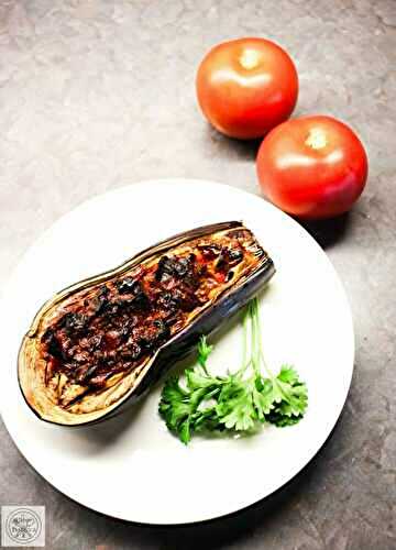 Imam Bayildi – Türkische gefüllte Auberginen – Turkish stuffed Eggplants