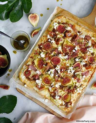 Fig, Prosciutto Ham and Feta Cheese Pizza