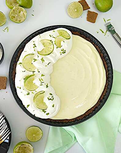 No-Bake Key Lime Pie Recipe with a Biscoff Cookie Base