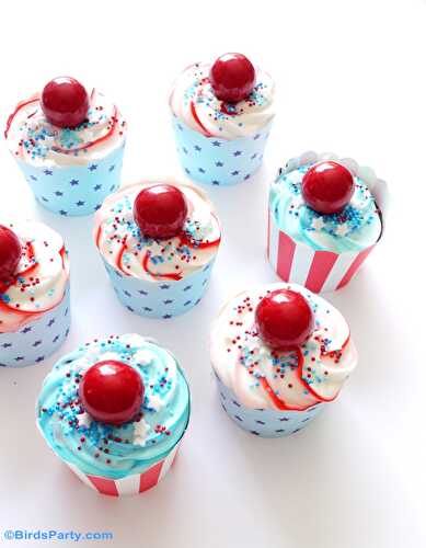Party Ideas | Party Printables Blog: 4th of July Coca-Cola® Stars & Stripes Cupcake Recipe 