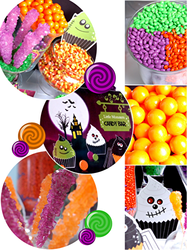 Party Ideas | Party Printables Blog: A Halloween Little Monsters Candy Buffet 
